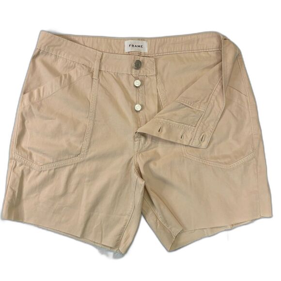 Frame Womens Shorts Size 31 - US 12 Le Super High Short Raw Hem Washed Nude Pink - Picture 6 of 9